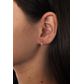 Brinco De Ouro 18k Bolinha Com Pedra De Zircônia Rosa De 3mm
