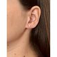 Brinco De Ouro 18k Com Pedra De Zircônia Carrê De 4mm