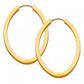 Brinco De Ouro 18k Argola Oval 18mm