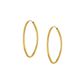 Brinco De Ouro 18k Argola Oval Slim p