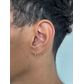 Brinco Masculino Individual De Ouro 18k Argola Fio Redondo De 10mm
