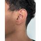 Brinco Masculino Individual De Ouro Branco 18k Bolinha De 2,5mm