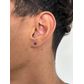 Brinco Masculino Individual De Ouro 18k Zircônia Safira De 4mm