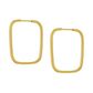 Brinco De Ouro 18k Argola Retangular Slim GG