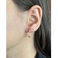 Brinco De Ouro 18k Argola Quadrada plus M