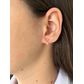 Brinco De Ouro 18k Com Pedra De Zircônia Rosa Coração 4mm