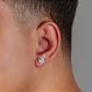 Brinco Masculino Individual De Ouro 18k Zircônia De 6,0 mm 