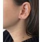 Brinco Infantil De Ouro 18k Coração de Zircônia Rosa 3mm 