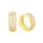 Brinco De Ouro 18k Meia Argola Lumiere P
