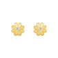 Brinco De Ouro 18k Margarida Com Zircônia 