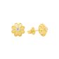 Brinco De Ouro 18k Margarida Com Zircônia 