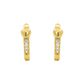 Brinco De Ouro 18k Argola Coração Com Zircônia