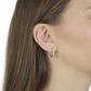 Brinco De Ouro 18k Argola Oval Viena