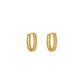 Brinco De Ouro 18k Argola Oval Viena