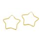 Brinco De Ouro 18k Argola Estrela De 39mm