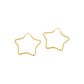 Brinco De Ouro 18k Argola Estrela De 22mm