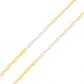 Corrente De Ouro 18k Singapura Tricolor De 0,8mm Com 45cm