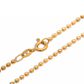 Corrente De Ouro 18k Elo Bolinha De 1,2mm Com 45cm