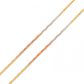 Corrente De Ouro Tricolor 18k Veneziana De 0,5mm Com 50cm
