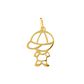 Pingente De Ouro 18k Menino Com Boné 13mm