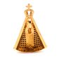 Pingente De Ouro 18k Nossa Senhora Da Aparecida Com Pedras 29mm