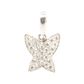 Pingente De Ouro Branco 18k Borboleta Com Diamantes