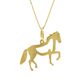 Pingente De Ouro 18k Cavalo Vazado