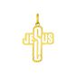 Pingente De Ouro 18k Cruz Vazado Com Nome Jesus