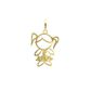 Pingente De Ouro 18k Menina Com 10mm