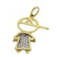 Pingente De Ouro 18k Menino Com Corpo Móvel De 21mm