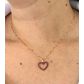 Pingente De Ouro 18k Coração Dupla Face Com Zircônias