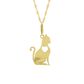 Pingente De Ouro 18k Gatinho com Coração