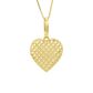 Pingente De Ouro 18k Coração Diamantada M