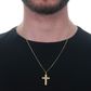 Pingente De Ouro 18k Cruz Com Jesus Cristo