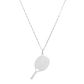 Pingente de Ouro Branco 18k Raquete Beach Tennis