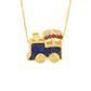 Berloque de Ouro 18k Trem com Zircônias 