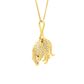 Pingente De Ouro 18k Pantera Com Zircônia Pequena
