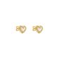 Brinco De Ouro 18k Hearts Glow