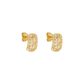 Brinco De Ouro 18k Sunshine com Zircônias