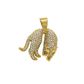 Pingente De Ouro 18k Pantera Zircônias
