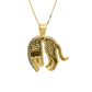 Pingente De Ouro 18k Pantera Negra Zircônias 