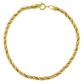 Pulseira De Ouro 18k Corda Tricolor De 3mm Com 16cm