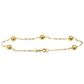 Pulseira Infantil De Ouro 18k Cartie Com Bolinhas De 3,0mm Com 13cm