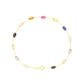 Pulseira De Ouro 18k Zircônias Ovais Com 18cm