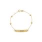 Pulseira Infantil De Ouro 18k Cartie De 13,5cm Com Bolinhas