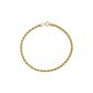 Pulseira De Ouro 18k Corda De 2,3mm Com 19cm