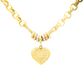 Pulseira De Ouro 18k Elo Português e Coração Com 19cm
