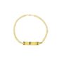 Pulseira De Ouro 18k Groumet De 1,1mm Com 21cm e Chapa