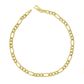 Pulseira De Ouro 18k Groumet 3x1 De 3,0mm Com 21cm