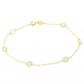 Pulseira Infantil De Ouro 18k Cartie Com Zircônias